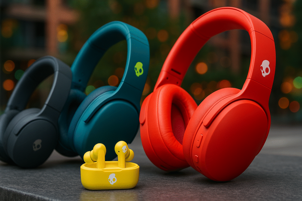 Skullcandy headphones with different colours and models